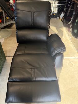 Black Faux Leather Recliner Chair