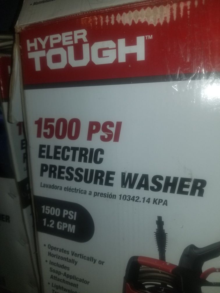 Hyper tough 1500 psi electric pressure washer.