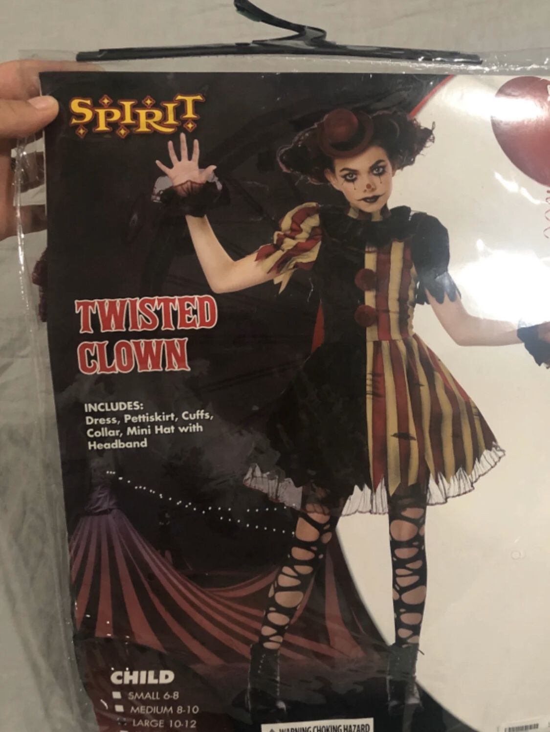 Twisted Clown Halloween costume for girls size L