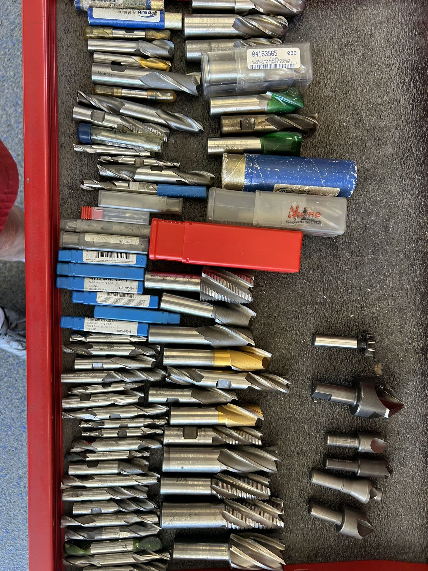Various Sizes Of End Mills