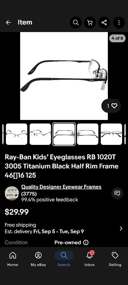 Ray ban Titanium Kids Flex Glasses