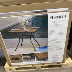 Sunvilla square patio table new