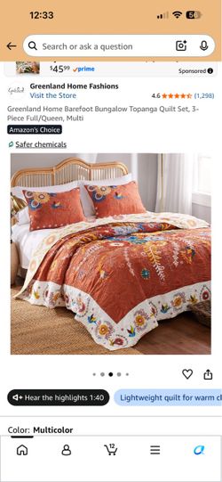 Greenland Home Barefoot Bungalow Topanga Quilt Set Queen