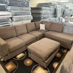 SECTIONAL SOFA SET W/OTTOMAN INCLUDED‼️