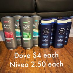 Nivea And Dove Men Body Wash (household bundle)