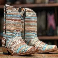 TANNER MARK GIRL'S LEATHER SQUARE TOE BOOTS  size 8