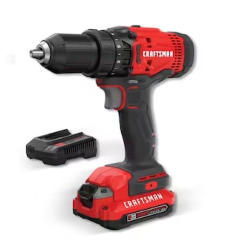 CRAFTSMAN V20 20 volt Max 1/2 in Keyless Cordless Drill (1 Battery Included Charger