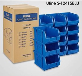BRAND NEW TWO 12-PACKS
Pickup Near USC Coliseum area
Uline blue plastic stackable storage bins, model S-12415BLU, 11 x 5½ x 5 inches, 12 per carton. N