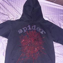 rhinestone spider hoodie