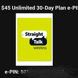 $45 Straight Talk Top Up