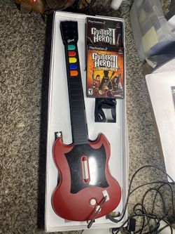 Guitar hero 2 & 3 guitar controller for PS2 with games