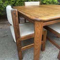 Gorgeous Golden Oak Postmodern Dining Set 