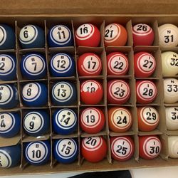 Vintage Bingo Balls Complete Set