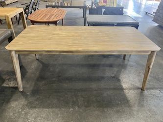 BRAND NEW OPEN BOX Rectangular Outdoor Dining Set – 100% FSC Certified Acacia Wood | Heavy Duty Solid Wood Patio Furniture | Closeout Deal | Delivery