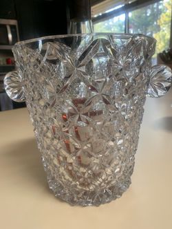 Large, Lead crystal “pineapple” ice bucket