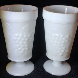 Vintage Milk Glass Tumblers