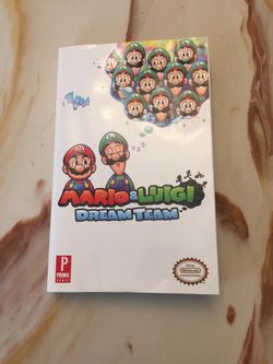 Mario and Luigi dream team guide book