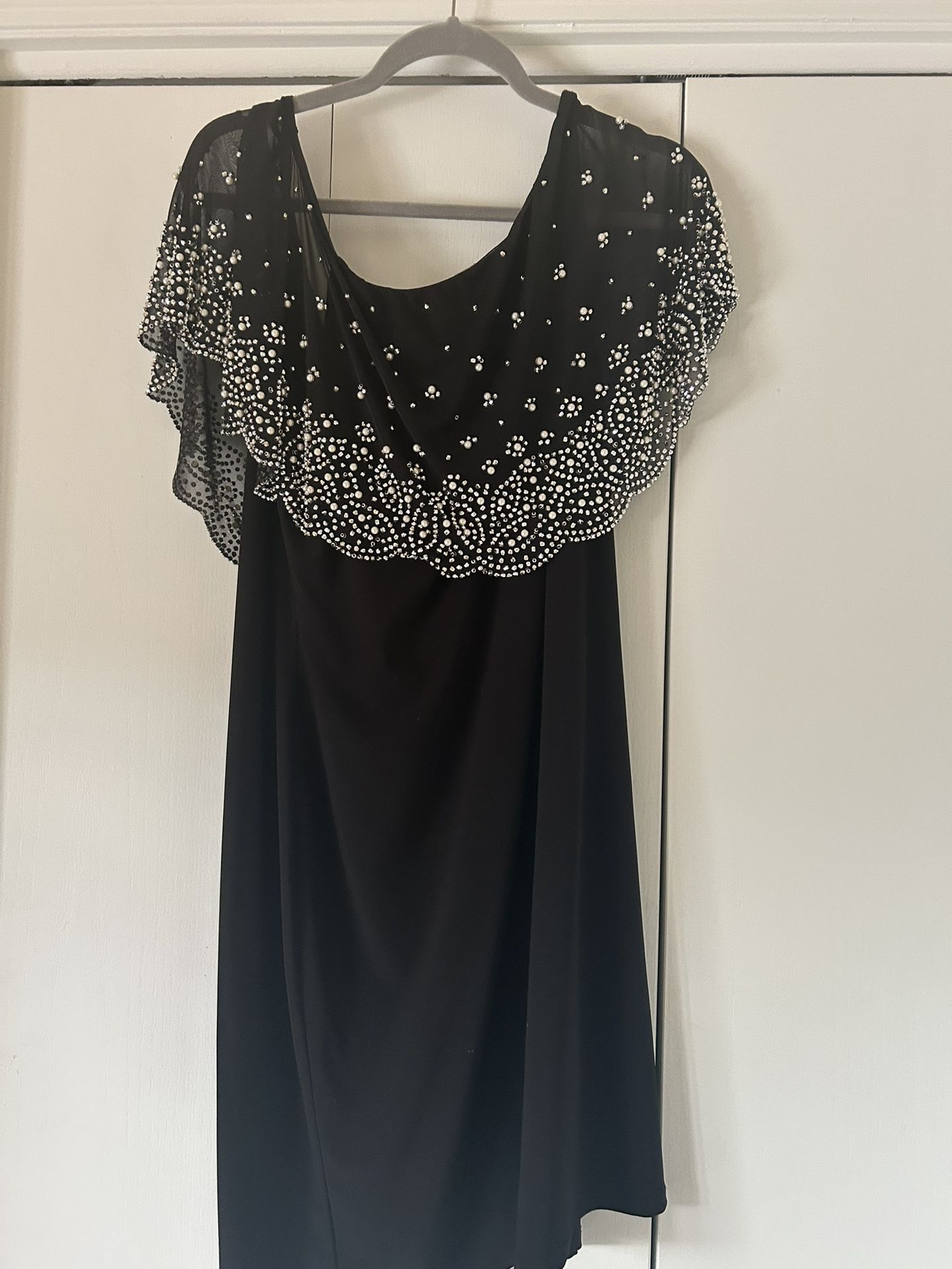 Black Sequined Holiday Dress