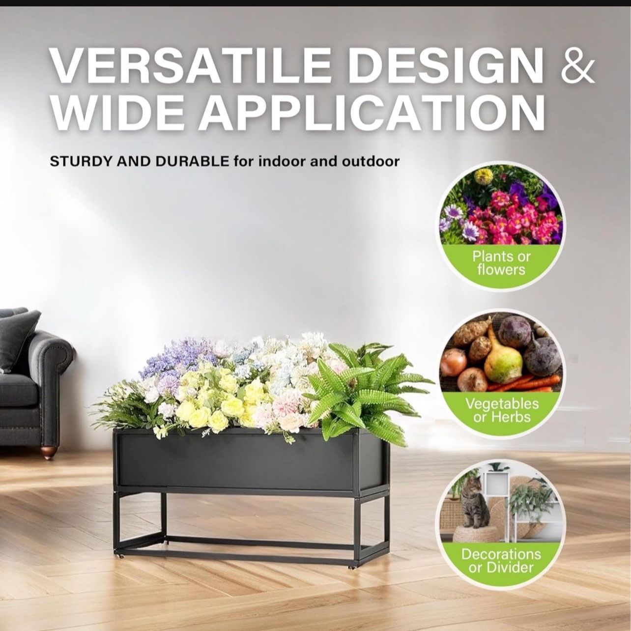 cocoyard 14 inch standing planter