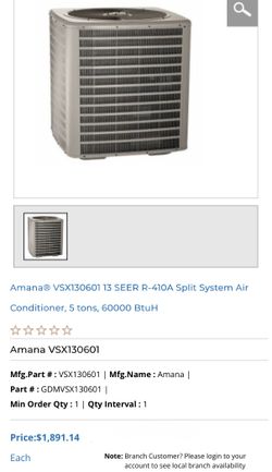 GOODMAN CONDENSER UNIT 5TON