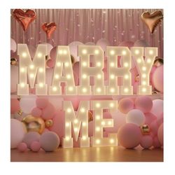 3ft Marry Me Light Up Letters