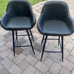 2 Dark Gray Stools