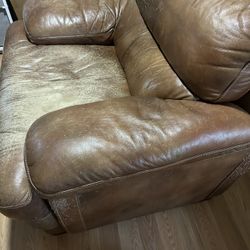 Large Leather Chair And Ottoman -Free!