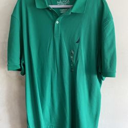 Nautica Three Xl New Tag Green Polo
