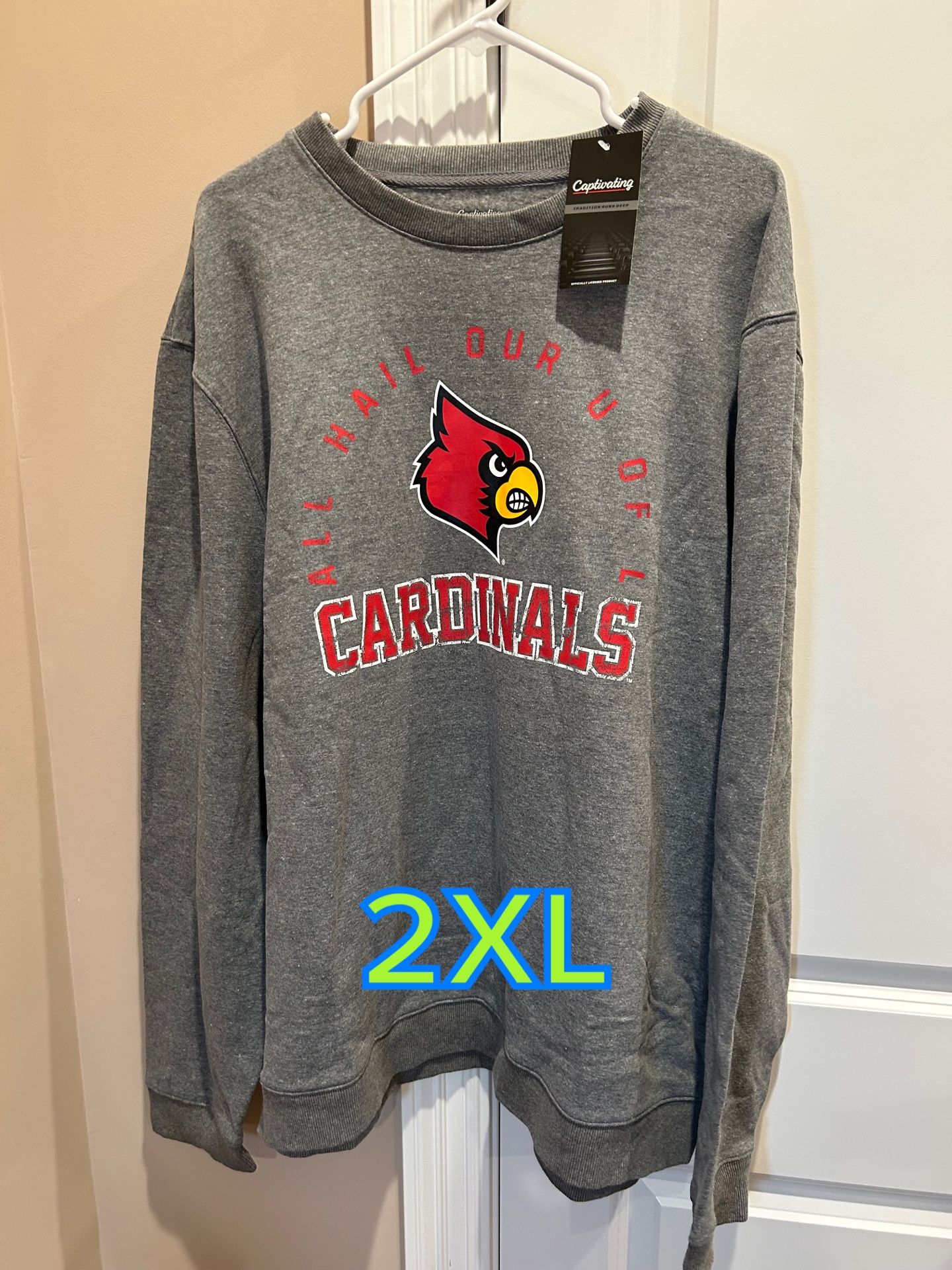CARDINALS SWEATSHIRTS NEW 2XL