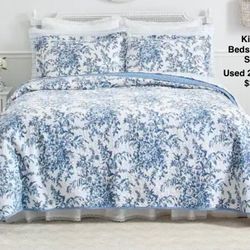 Laura Ashley King Size Bedspread Set New Condition