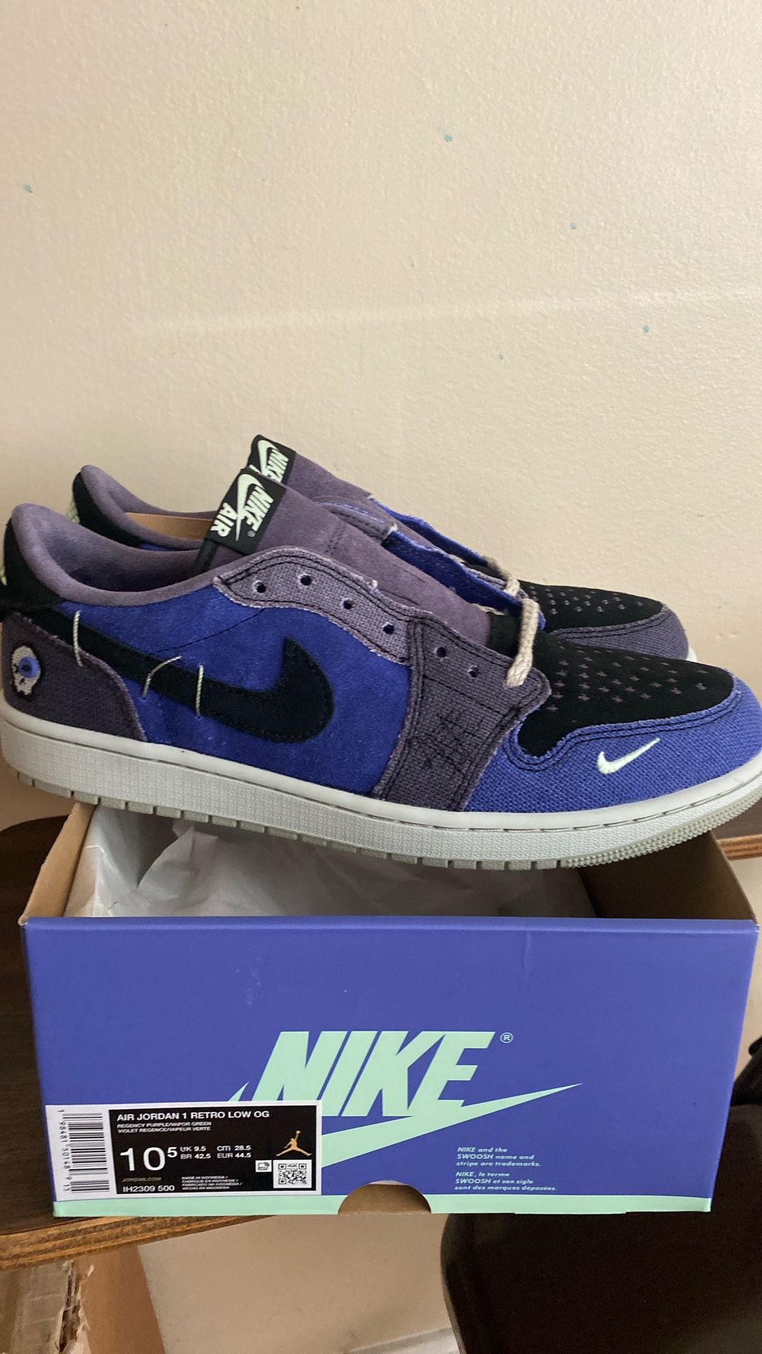 New Jordan 1 Retro Low OG Zion Williamson Voodoo Alternative Men Size 10.5