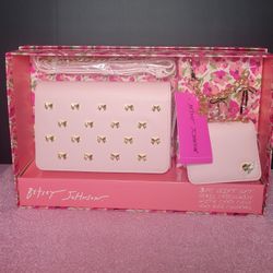 Betsey Johnson Crossbody Bag 3pc Gift Set