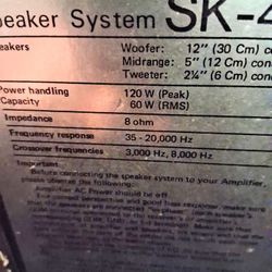 2 Jvc Sk404 STEREO SPEAKERS, GREAT CONDITION, NICE SOUND (contact info removed) 