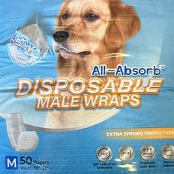 Honeycare Disposable Dog Wraps (Diapers) - Male/Medium