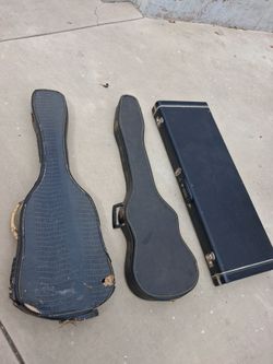 Vintage chipboard 70s guitar cases..$40 each