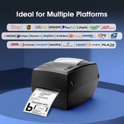 Desktop Label Printer, 6 IPS 4X6 High-Speed Label Printer, Direct Thermal Label Printer, Thermal Printer for Windows