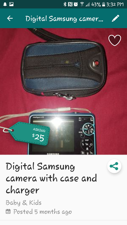 SAMSUNG CAMERA, CASE AND USB