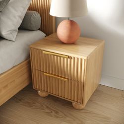 Modern Oak Night Stand - Free Delivery ✅ Natural Oak Night Stand