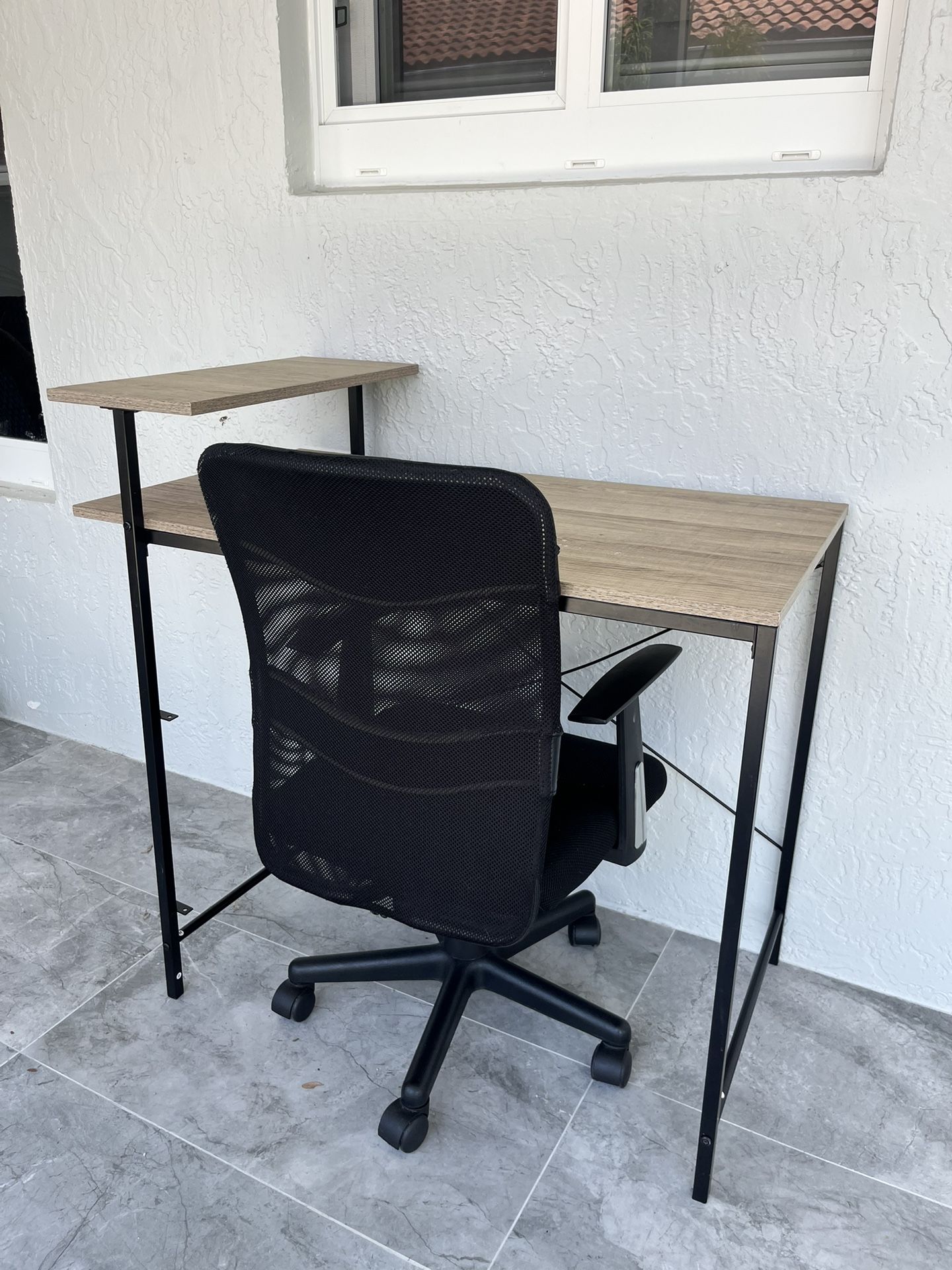 Desk + Office Chair Set (Willing to sell separately)