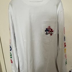 White Long Sleep Chrome Shirt