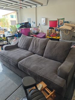 Down couch with ottoman