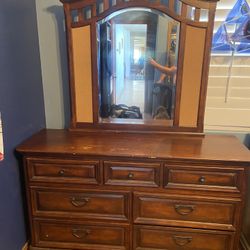 Real Wood Dresser and Night Stand 