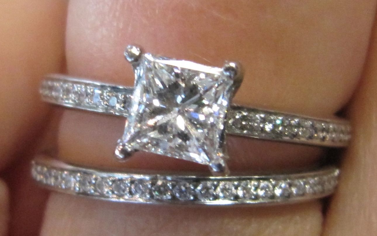 Diamond Engagement Ring & Wedding Band by Ritani