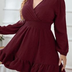 Fresh Long Sleeve Short Dress
