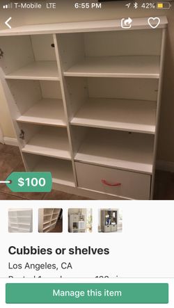 Cubbies or shelves