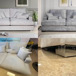 Oversize Love Seat Sofa 🛋️. Comfy Velvet.  