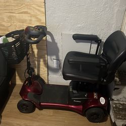 Health scooter 3month use electric holds 300 pound goes 10 mph and 30 miles on a full charge
