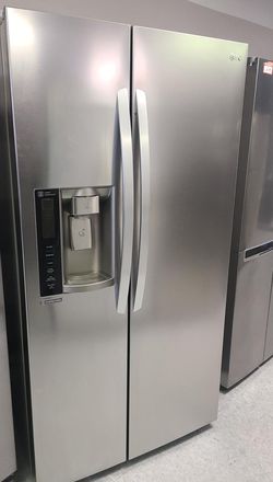 LG Side-by-Side Silver Refrigerator
