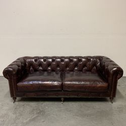 Traditional Chesterfield Leather Sofa