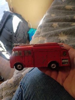 Red dinky die cast 1960s fire truck